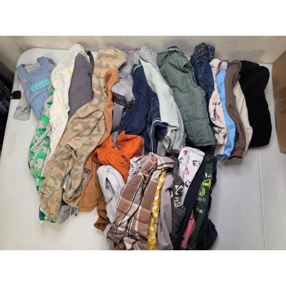 Baby Boy Clothing Lot 3-6M Carters Disney Carhartt Spiderman 36 Piece Bundle
